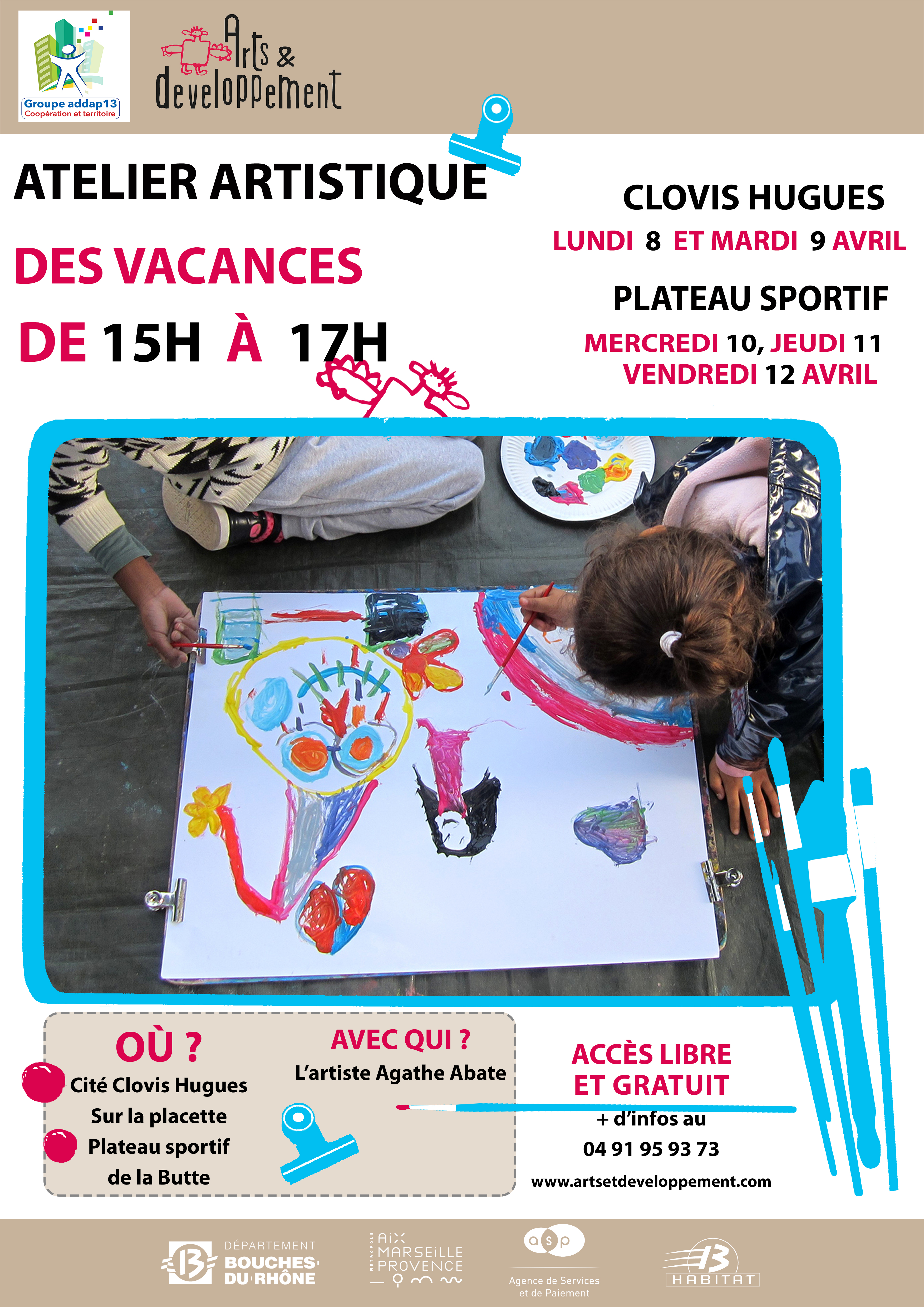 Ateliers artistiques des vacances - Clovis Hugues 13003